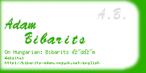 adam bibarits business card